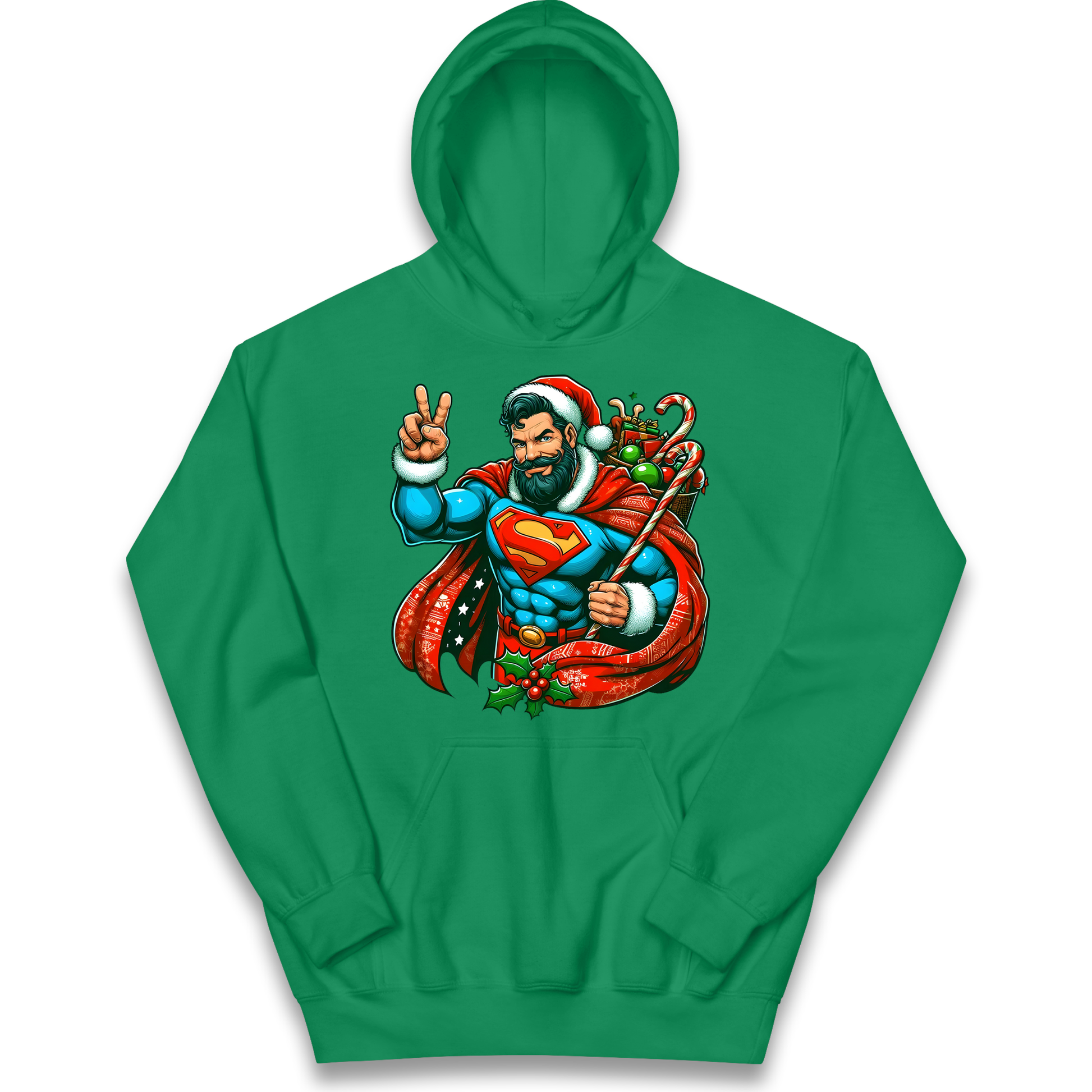 Superman Santa kids hoodie