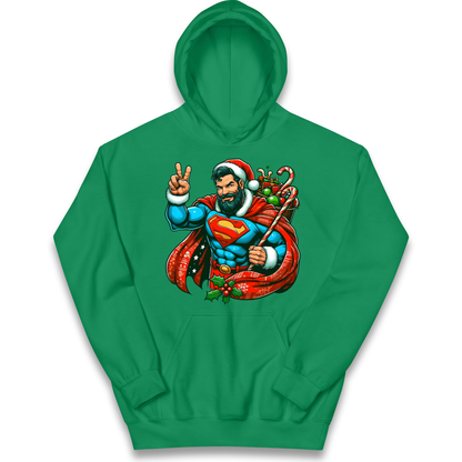 Superman Santa kids hoodie