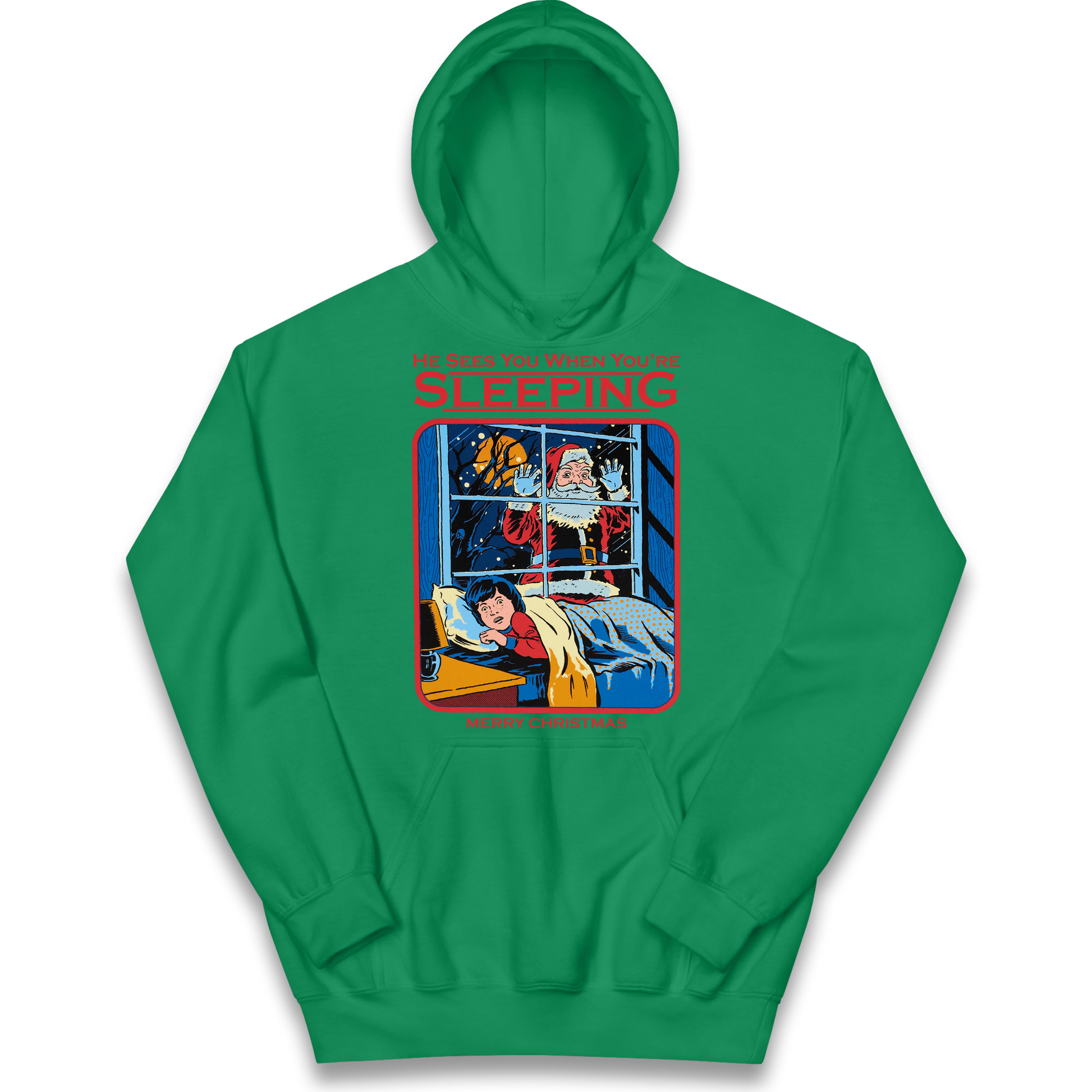Creepy Santa Claus Christmas kids hoodie