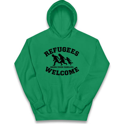 Welcome Refugees kids hoodie