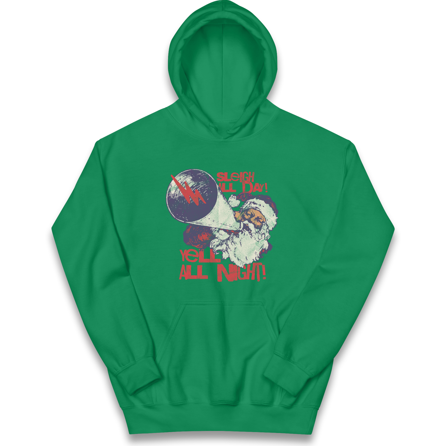 Sleigh All Day Yell All Night Santa Christmas kids hoodie