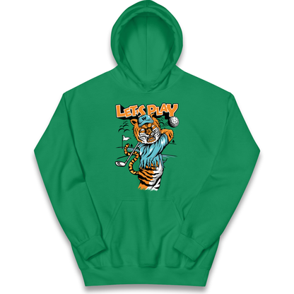 Lets Play Golf Tiger kids hoodie