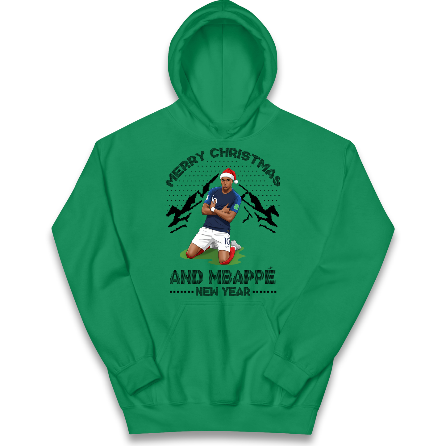 Mbappe Christmas Kids Hoodie
