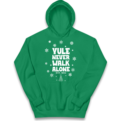 Yule Never Walk Alone Liverpool Christmas kids hoodie