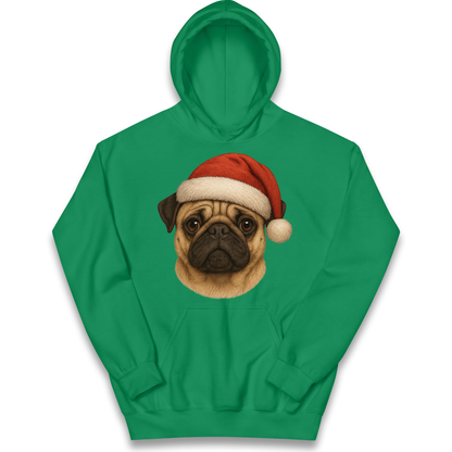 Pug Face Christmas kids hoodie