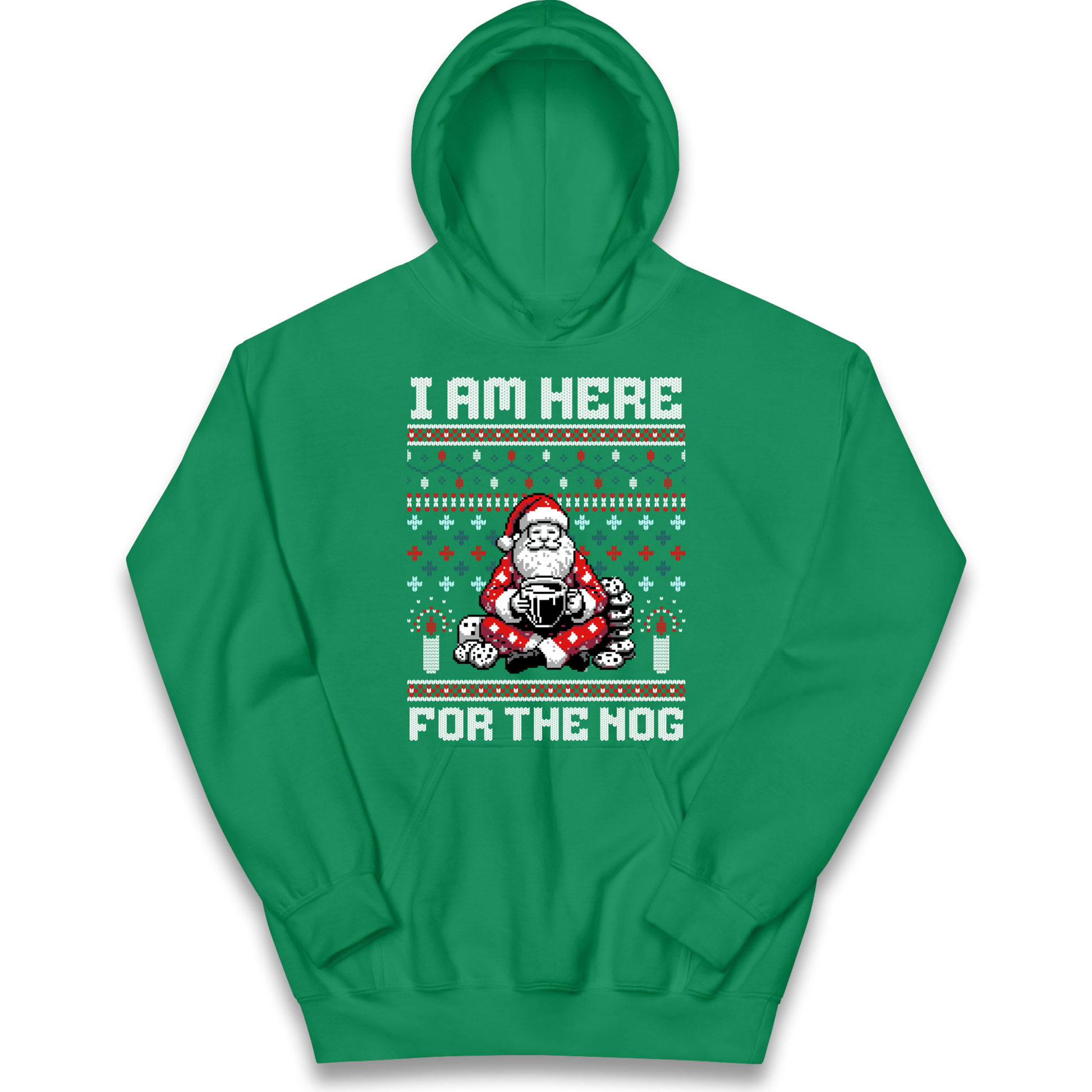 I am Here For The Nog Christmas kids hoodie