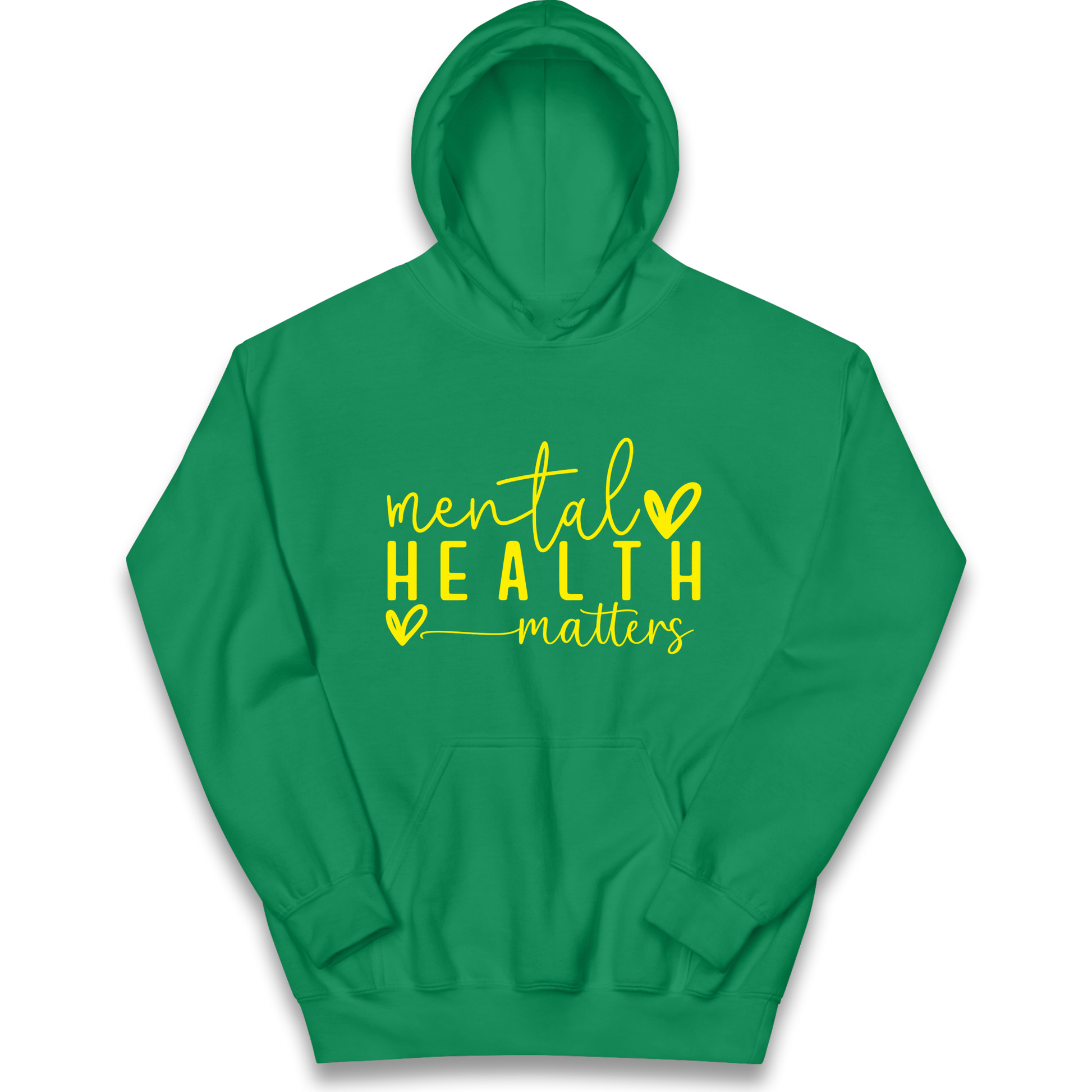 Yellow Mental Health kids hoodie