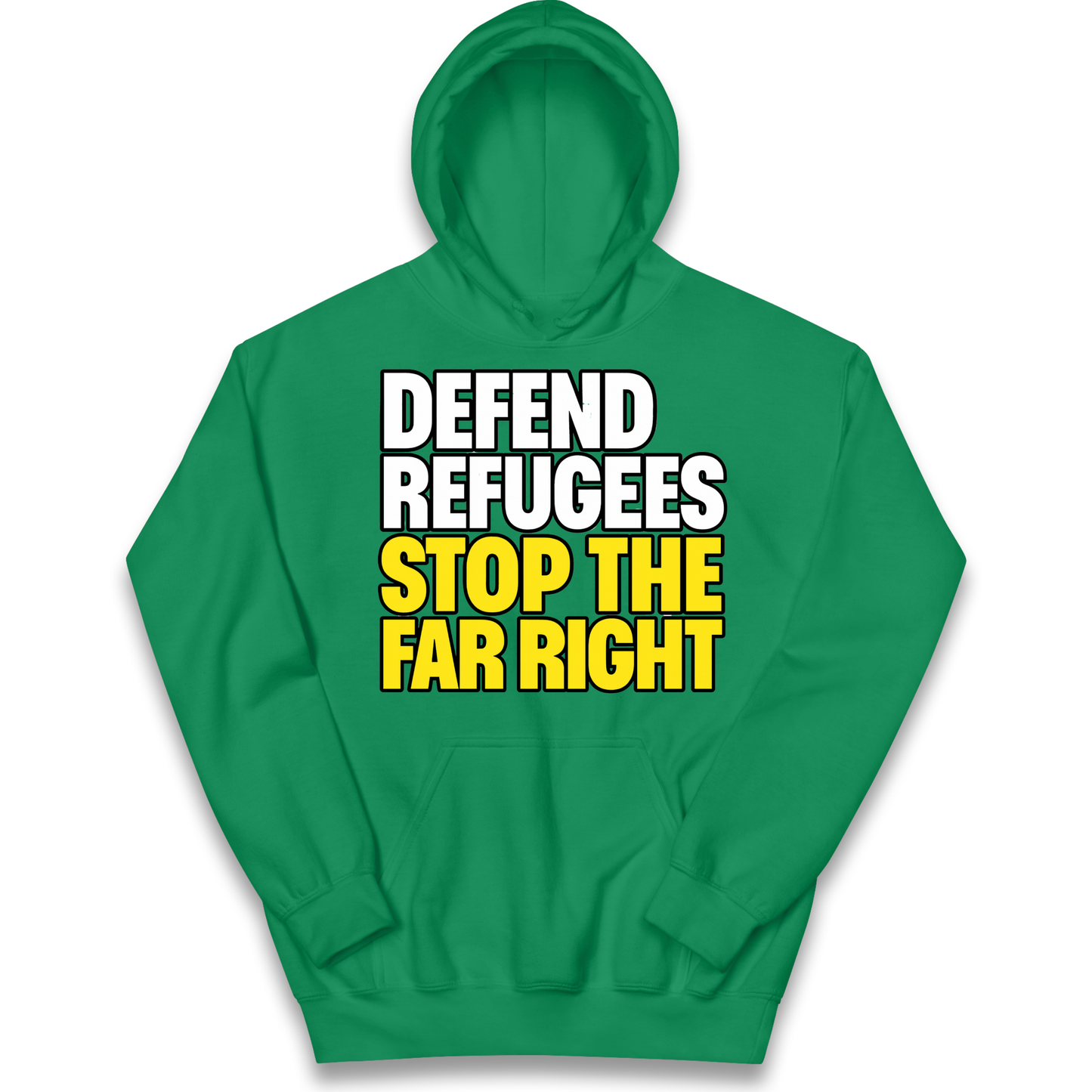 Defend Refugees Stop The Far Right kids hoodie