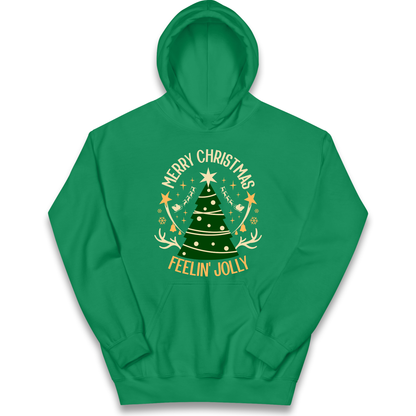Merry Christmas Feeling Jolly Christmas kids hoodie