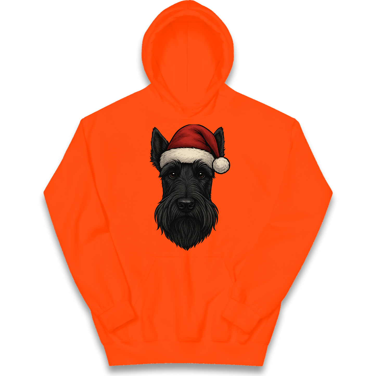 Scottish Terrier Face Christmas kids hoodie