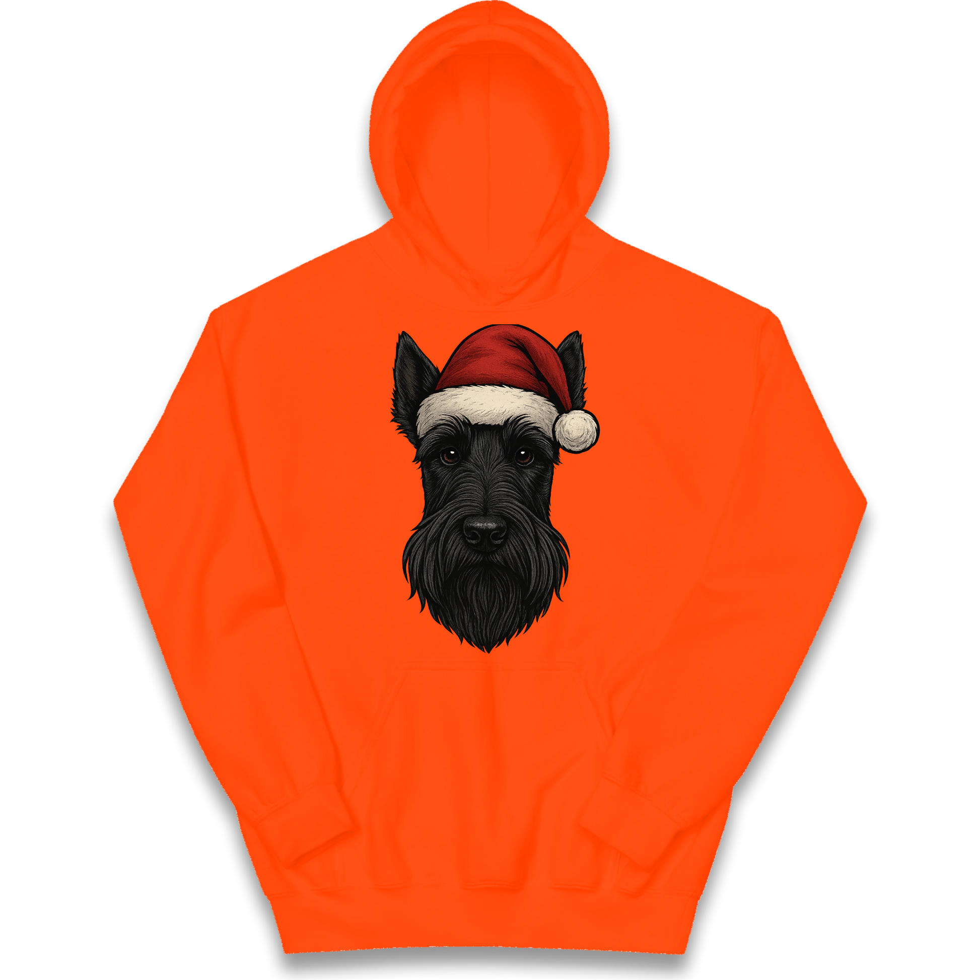 Scottish Terrier Face Christmas kids hoodie