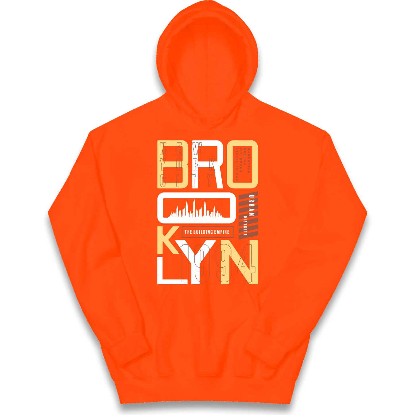 Brooklyn New York Urban District kids hoodie