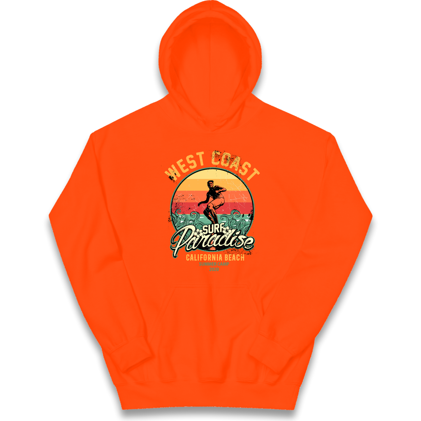 West Coast Surf Paradise kids hoodie