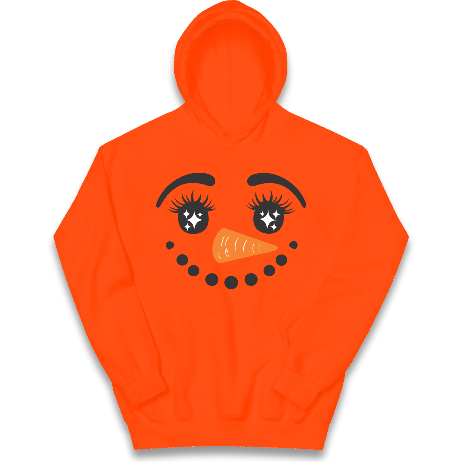 Snowman Face Christmas kids hoodie