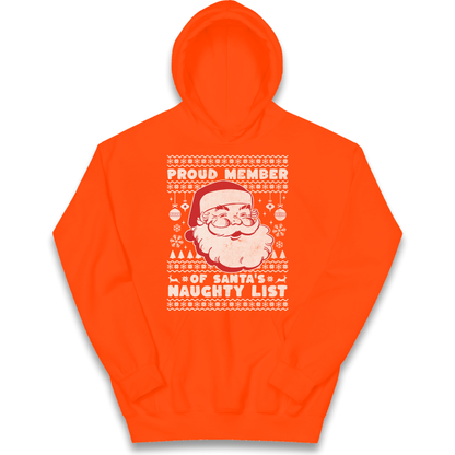 Proud Member Of Santas Naughty List Christmas kids hoodie