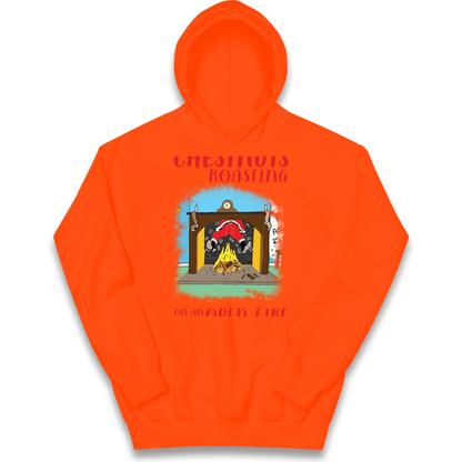 Chestnuts Roasting On An Open Fire Christmas kids hoodie