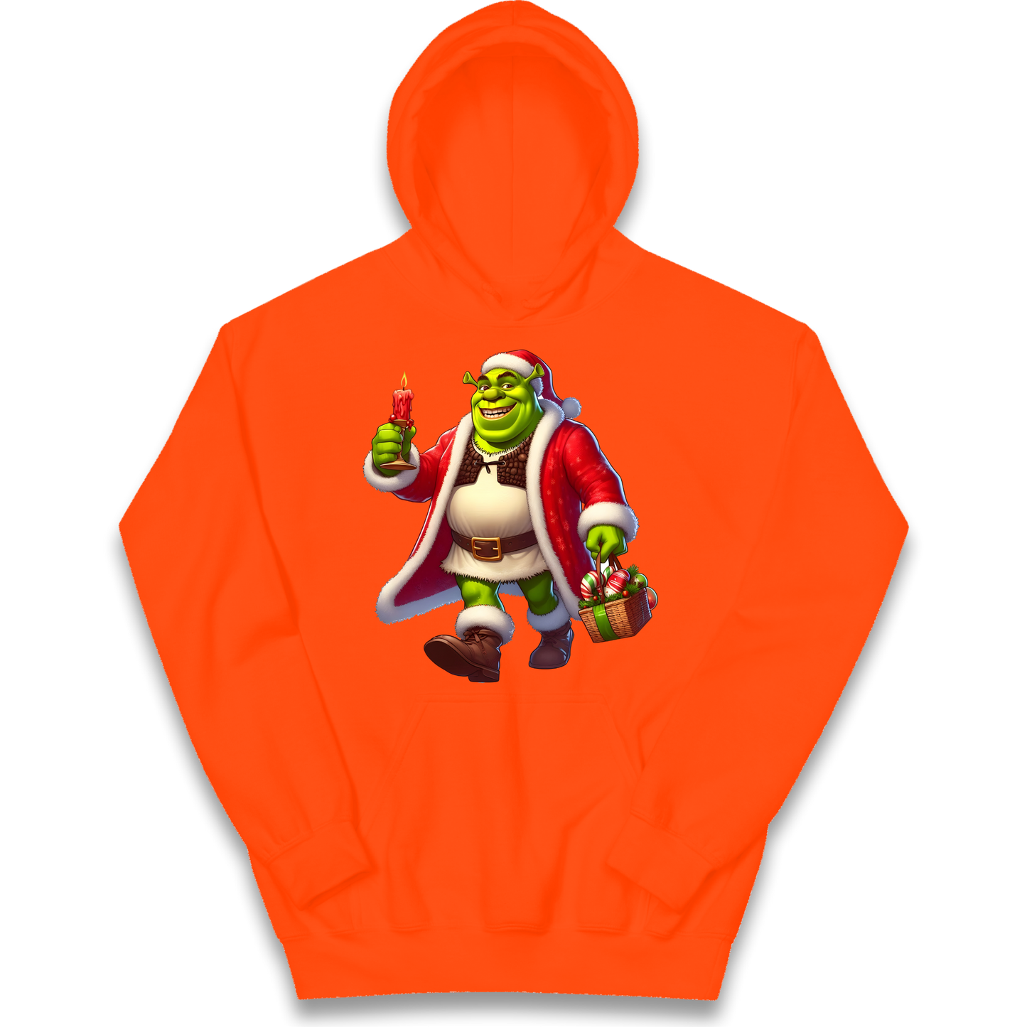 Shrek Santa Candle kids hoodie