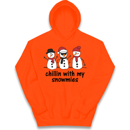 Chillin With My Snowmies kids hoodie