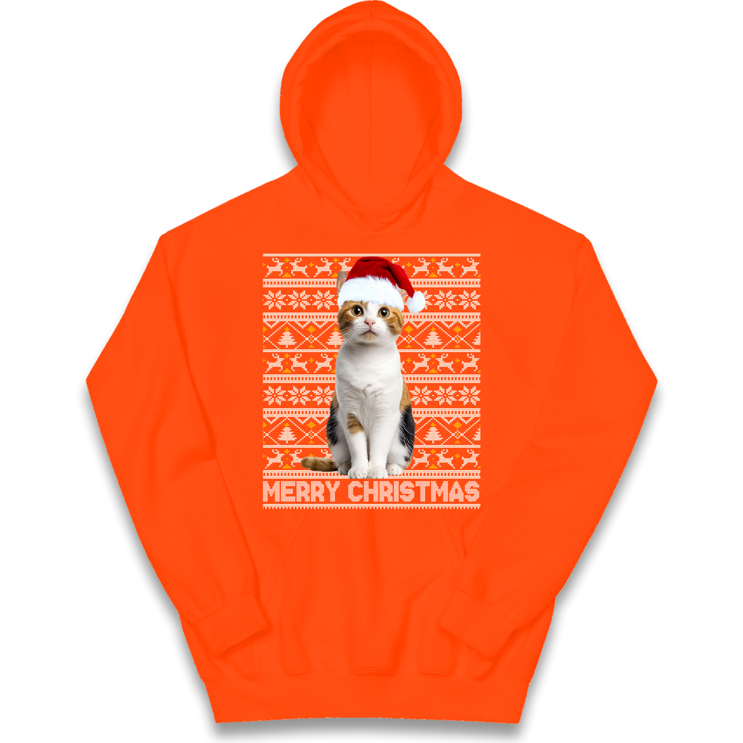 Merry Christmas Cat kids hoodie