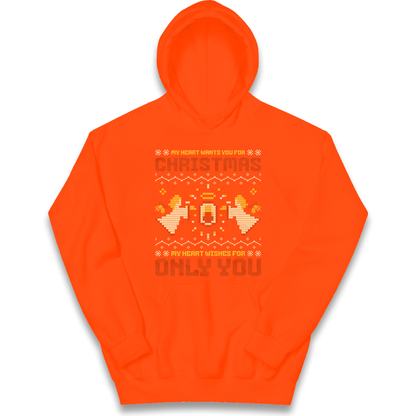 My Heart Wants You For Christmas Only You Christmas kids hoodie