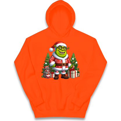 Shrek Santa Claus Presents kids hoodie