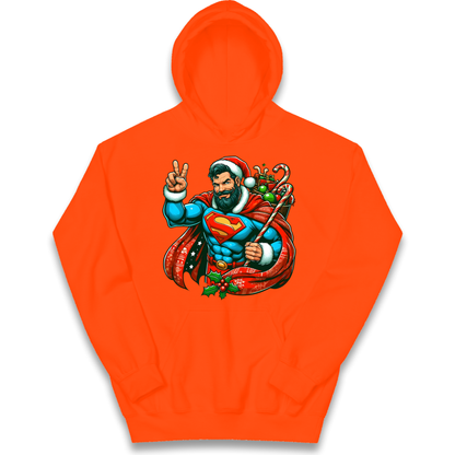 Superman Santa kids hoodie