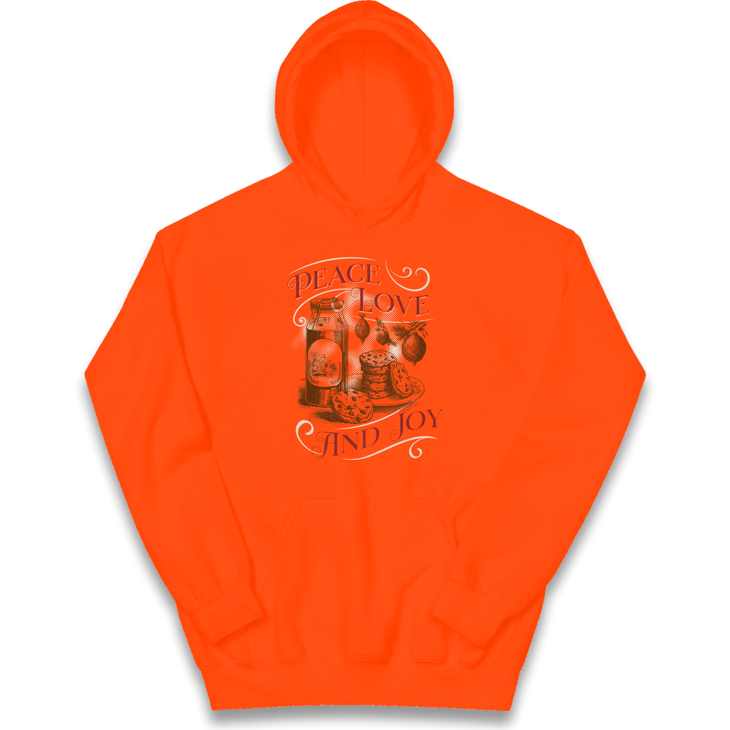 Peace Love And Joy Christmas kids hoodie