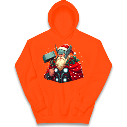 Viking Thor Santa kids hoodie