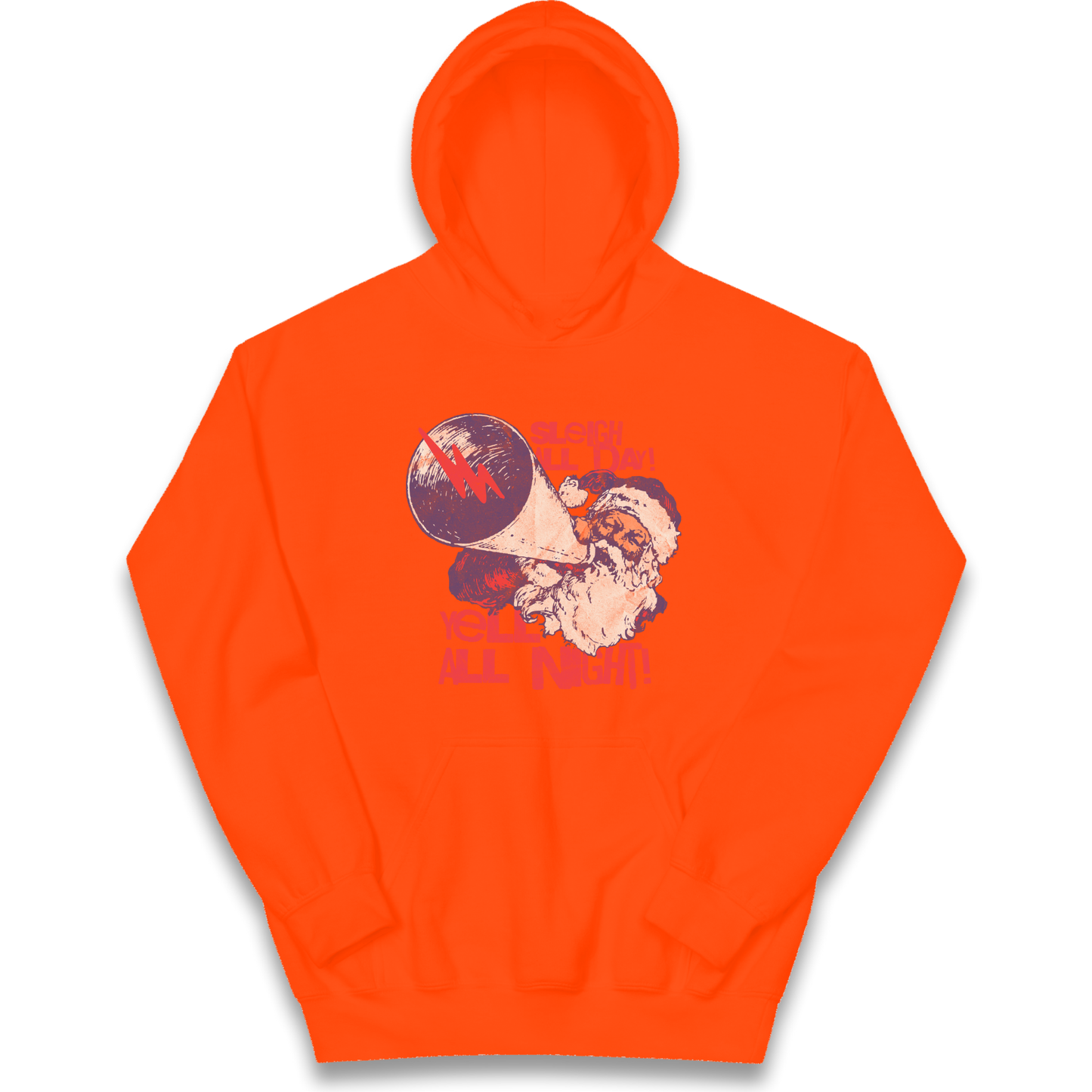Sleigh All Day Yell All Night Santa Christmas kids hoodie