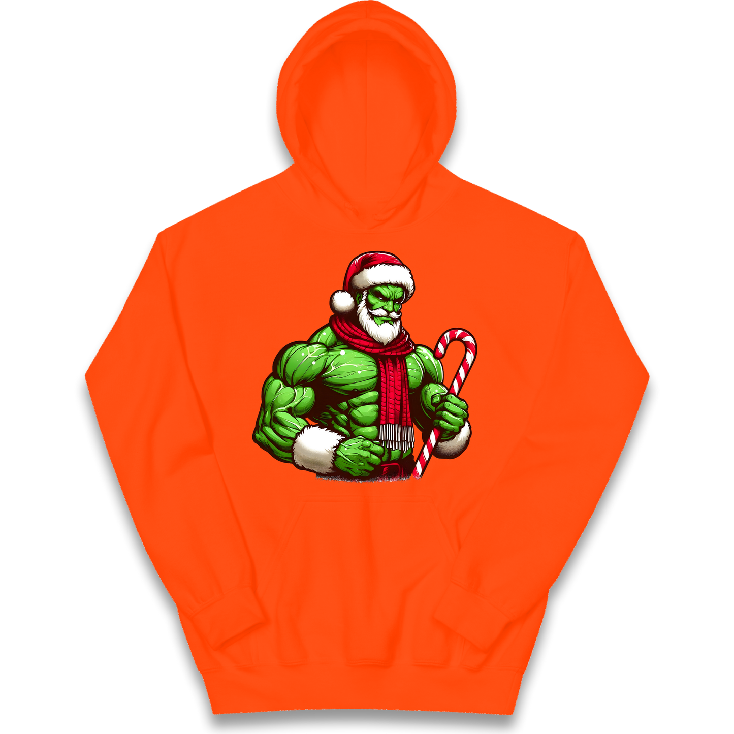 The Hulk Candy Cane Santa kids hoodie
