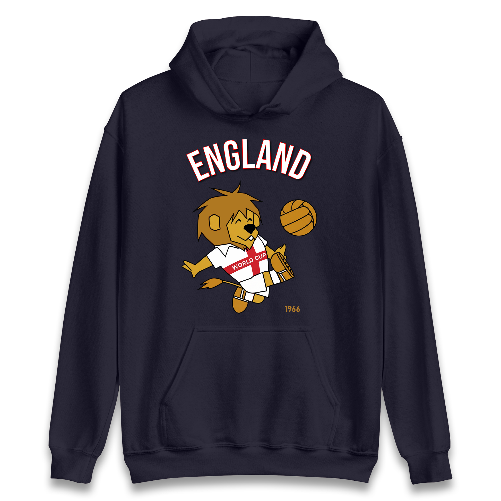 England World Cup Willie 1966 Football Hoodie