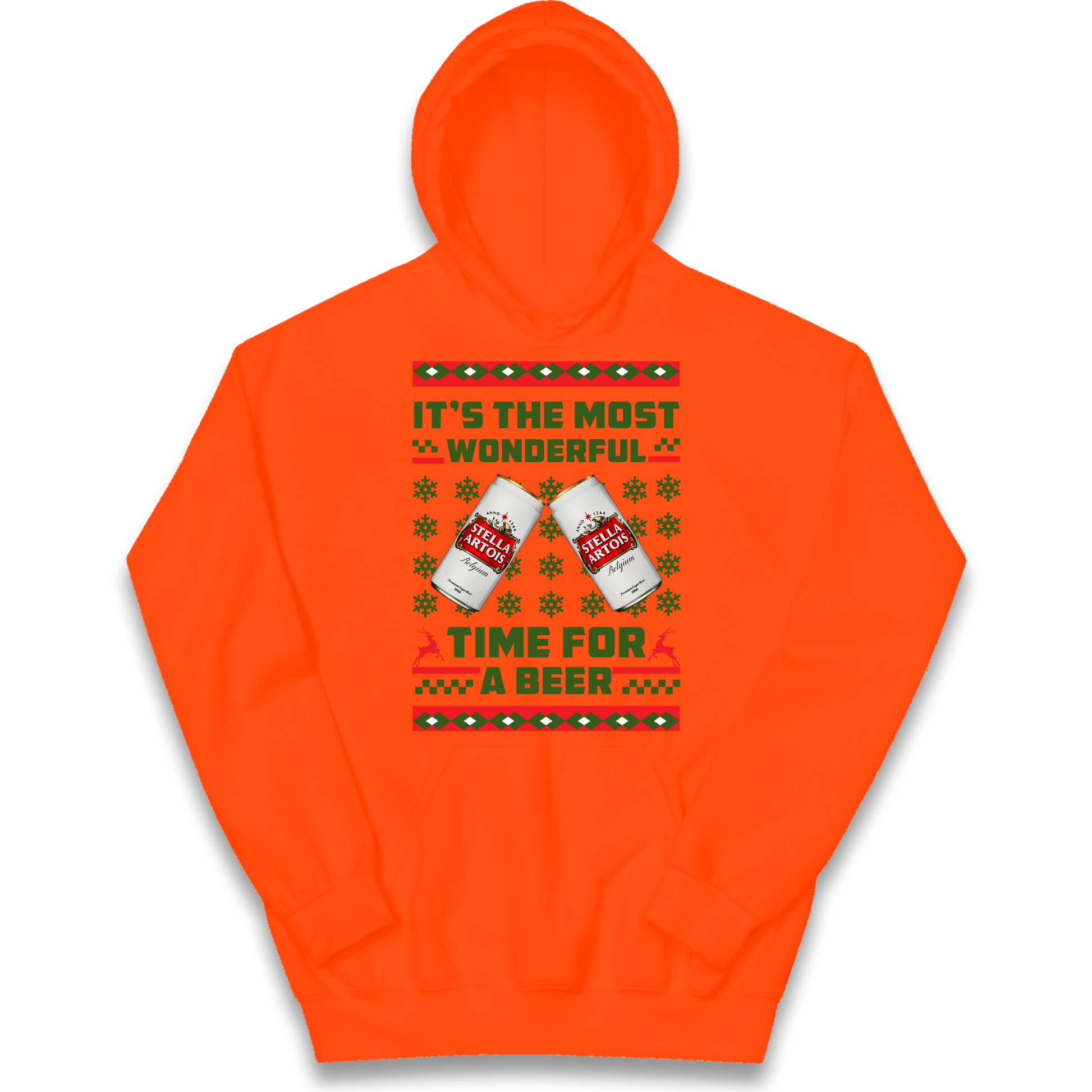 Its The Most Wonderful Time for A Beer Stella Christmas kids hoodie