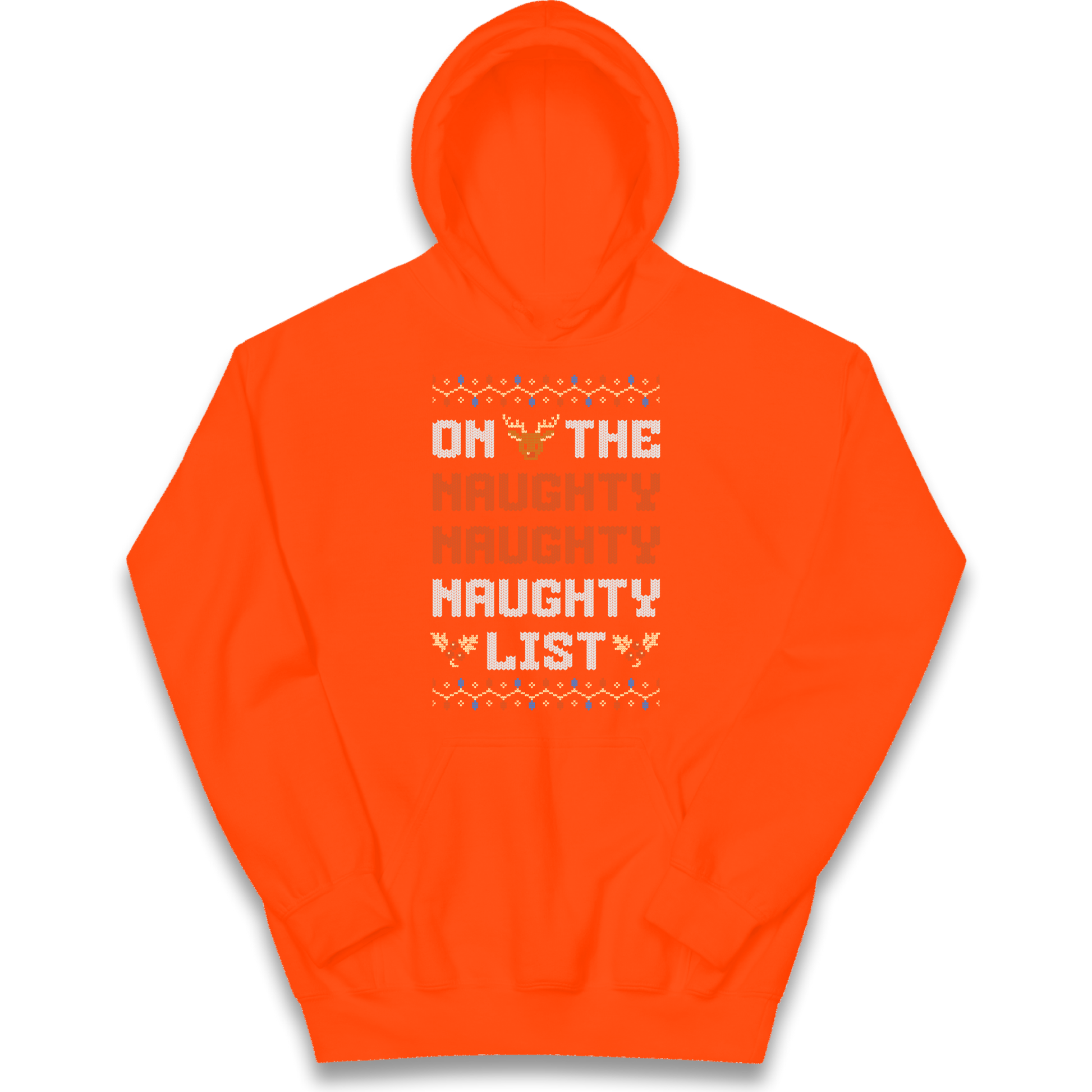 On The Naughty Naughty Naughty List Christmas kids hoodie