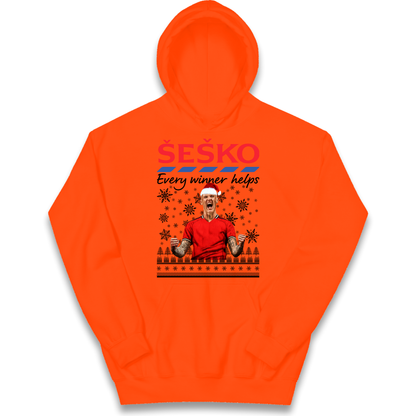 Benjamin Sesko Christmas Kids Hoodie