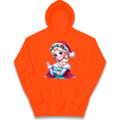 Elsa Frozen Santa kids hoodie