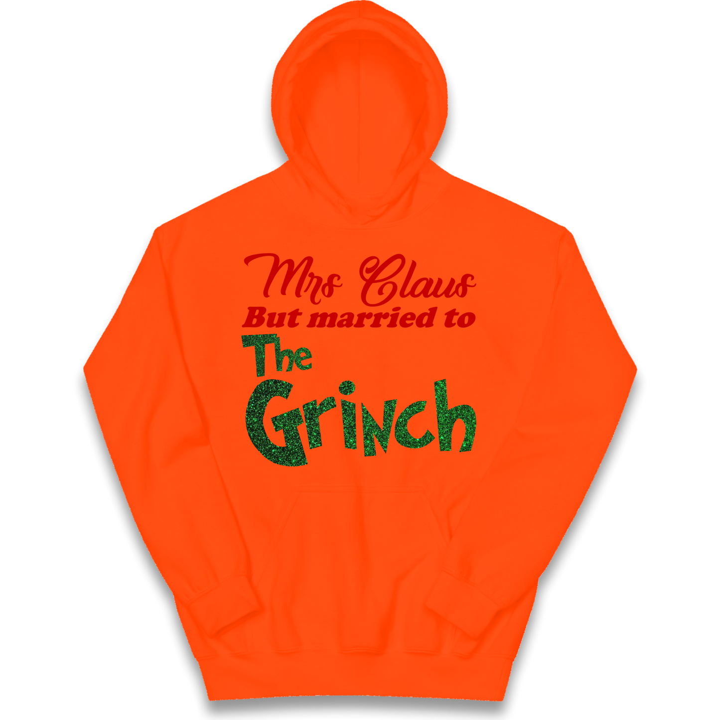 Mrs Claus But Married To The Grinch Christmas kids hoodie