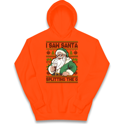 Santa Splitting The G Kids Hoodie