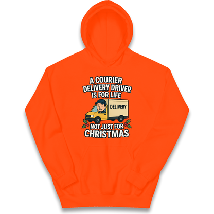 Courier Delivery Driver Christmas Kids Hoodie