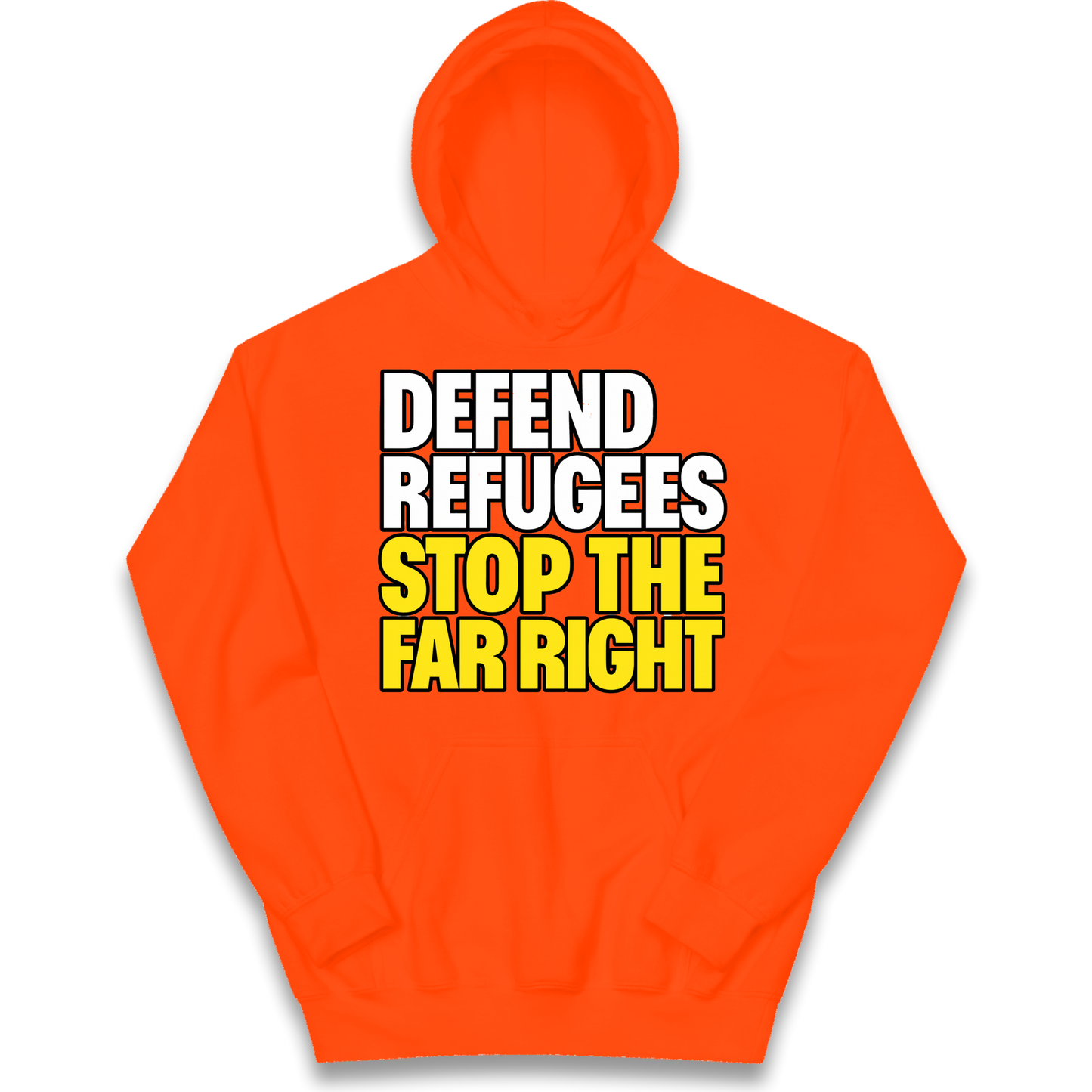 Defend Refugees Stop The Far Right kids hoodie