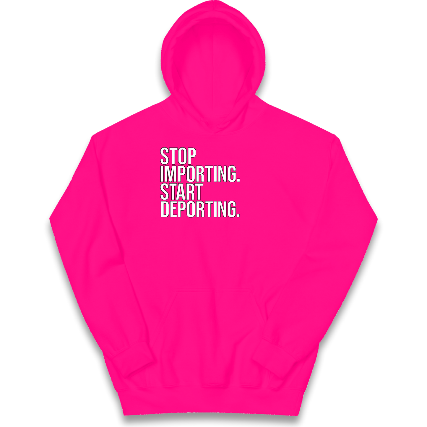 STOP IMPORTING START DEPORTING kids hoodie