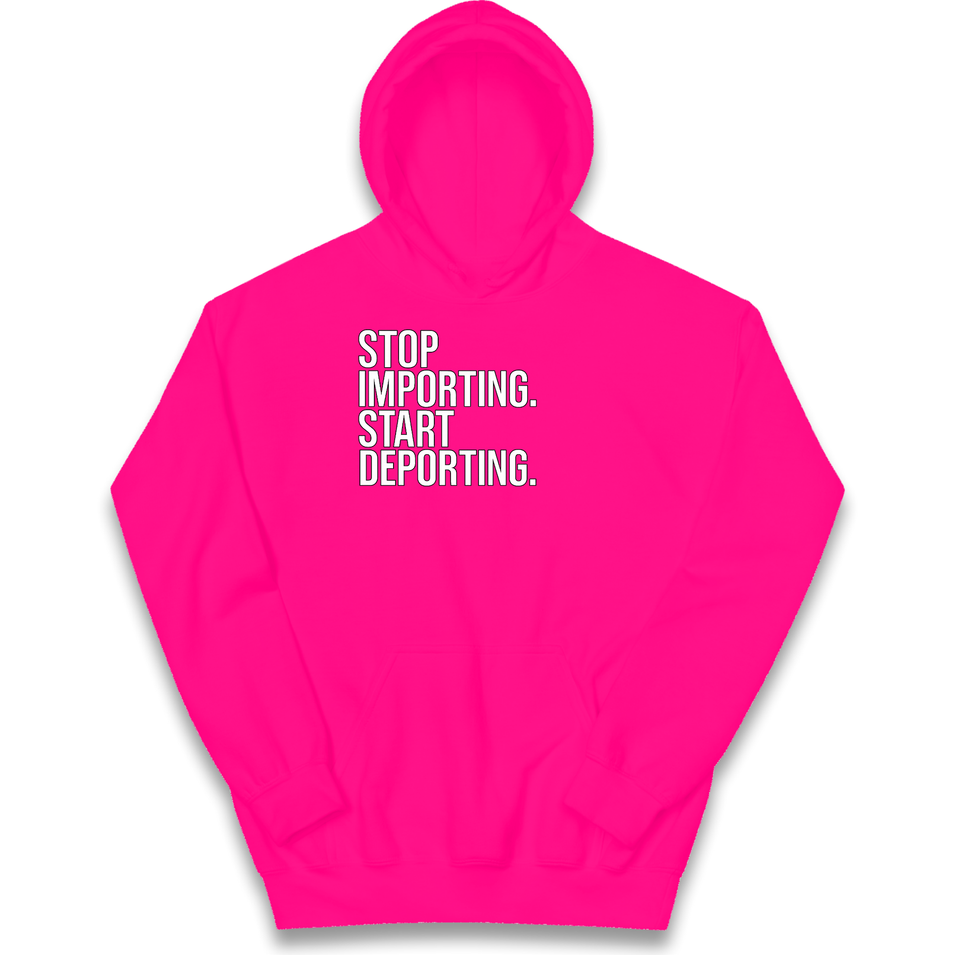 STOP IMPORTING START DEPORTING kids hoodie