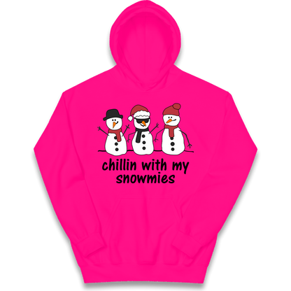 Chillin With My Snowmies kids hoodie