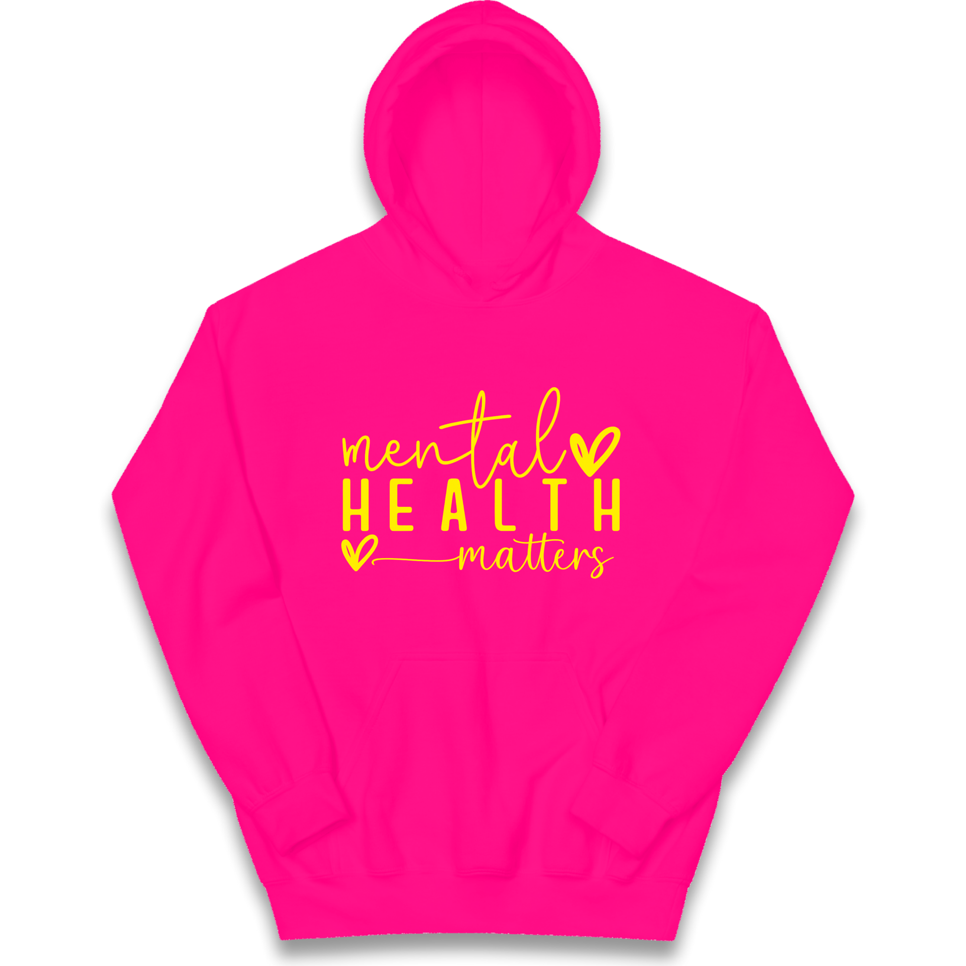 Yellow Mental Health kids hoodie