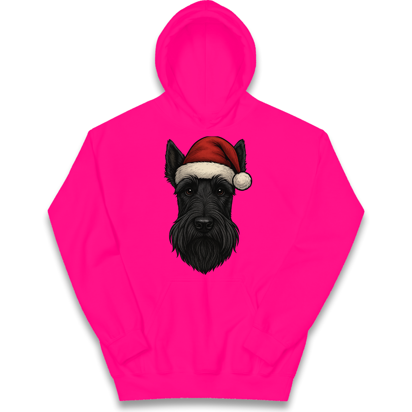 Scottish Terrier Face Christmas kids hoodie