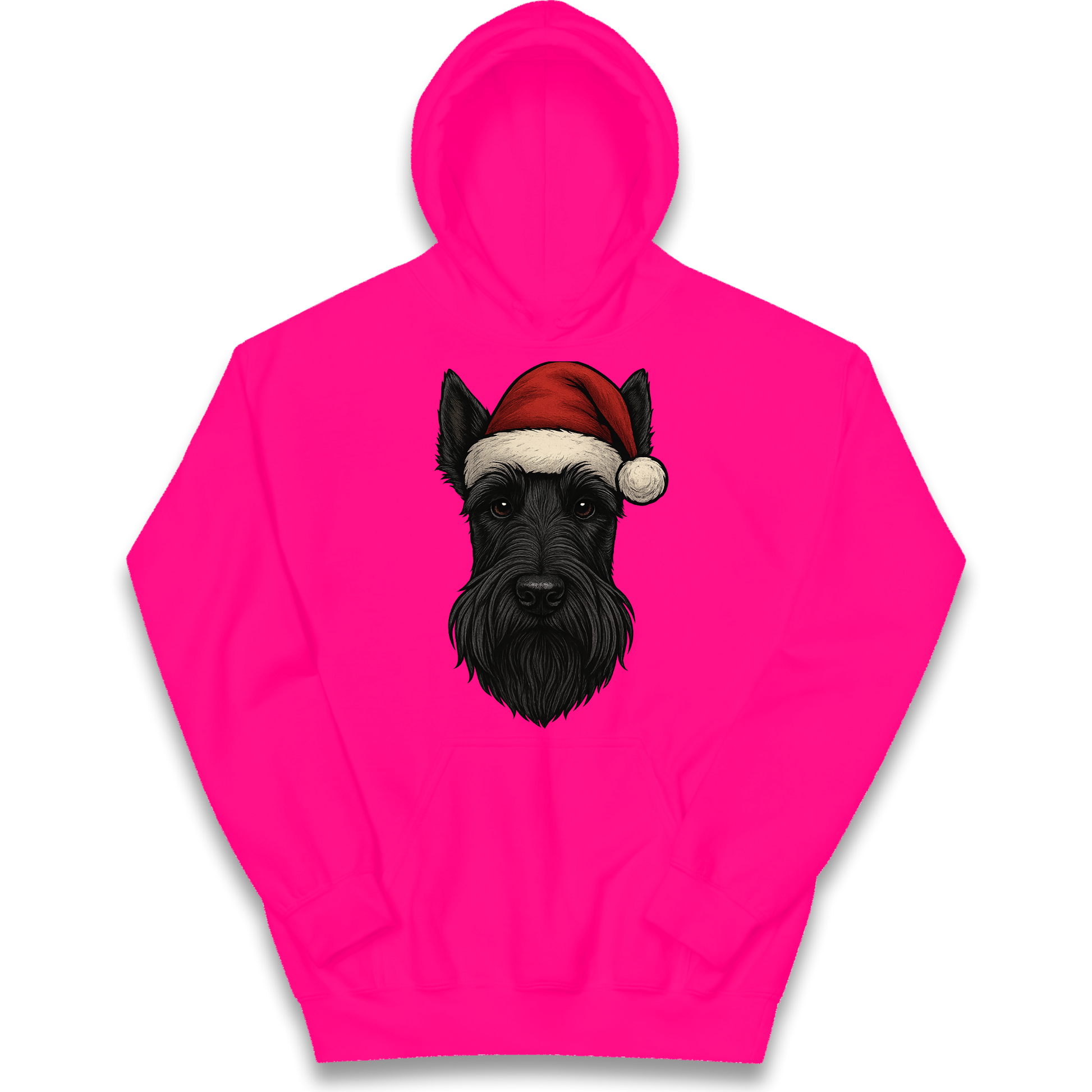 Scottish Terrier Face Christmas kids hoodie