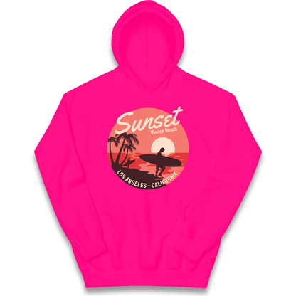 Sunset Venice Beach kids hoodie