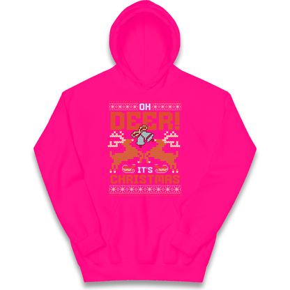 Oh Deer its Christmas kids hoodie