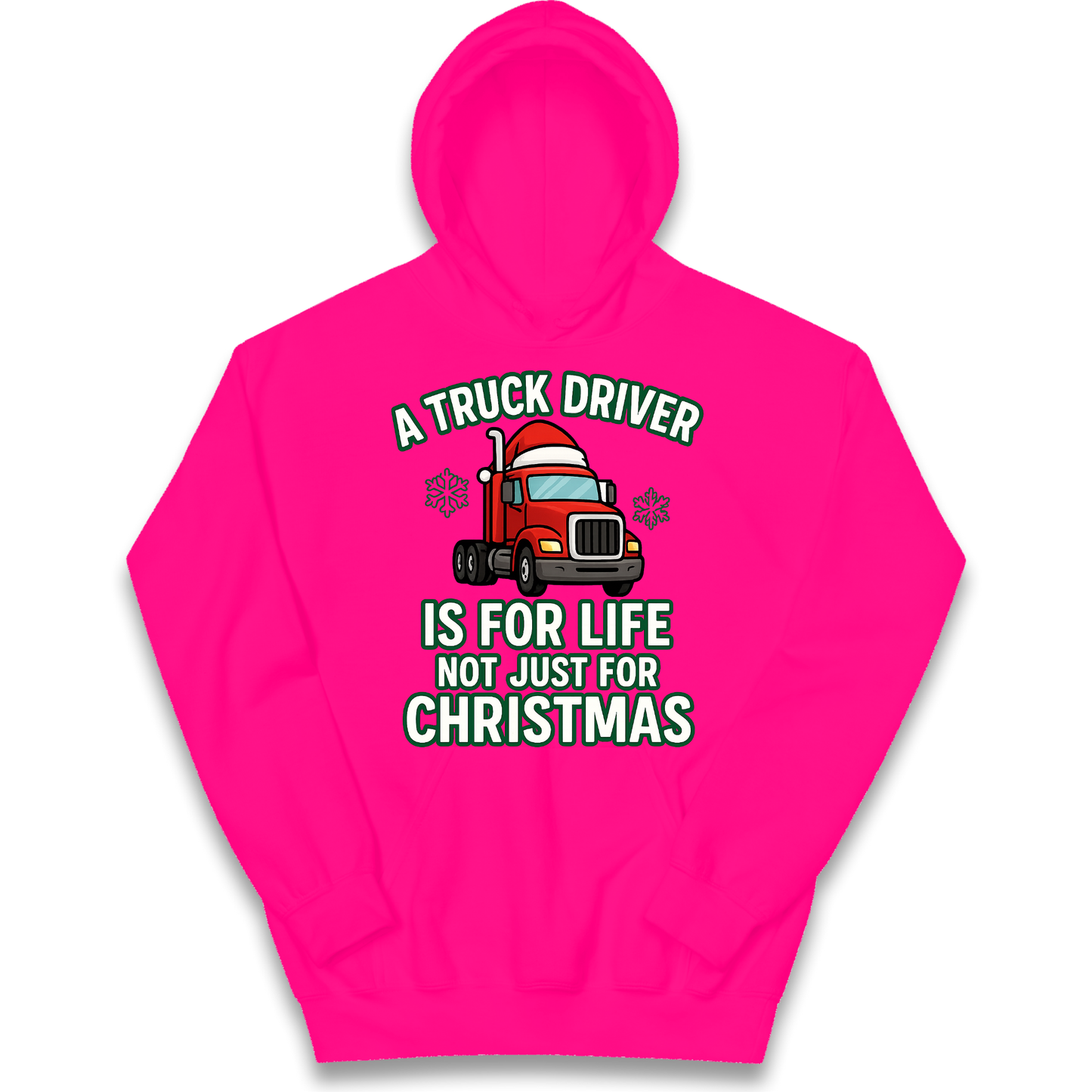 Truck Driver Christmas Kids Hoodie