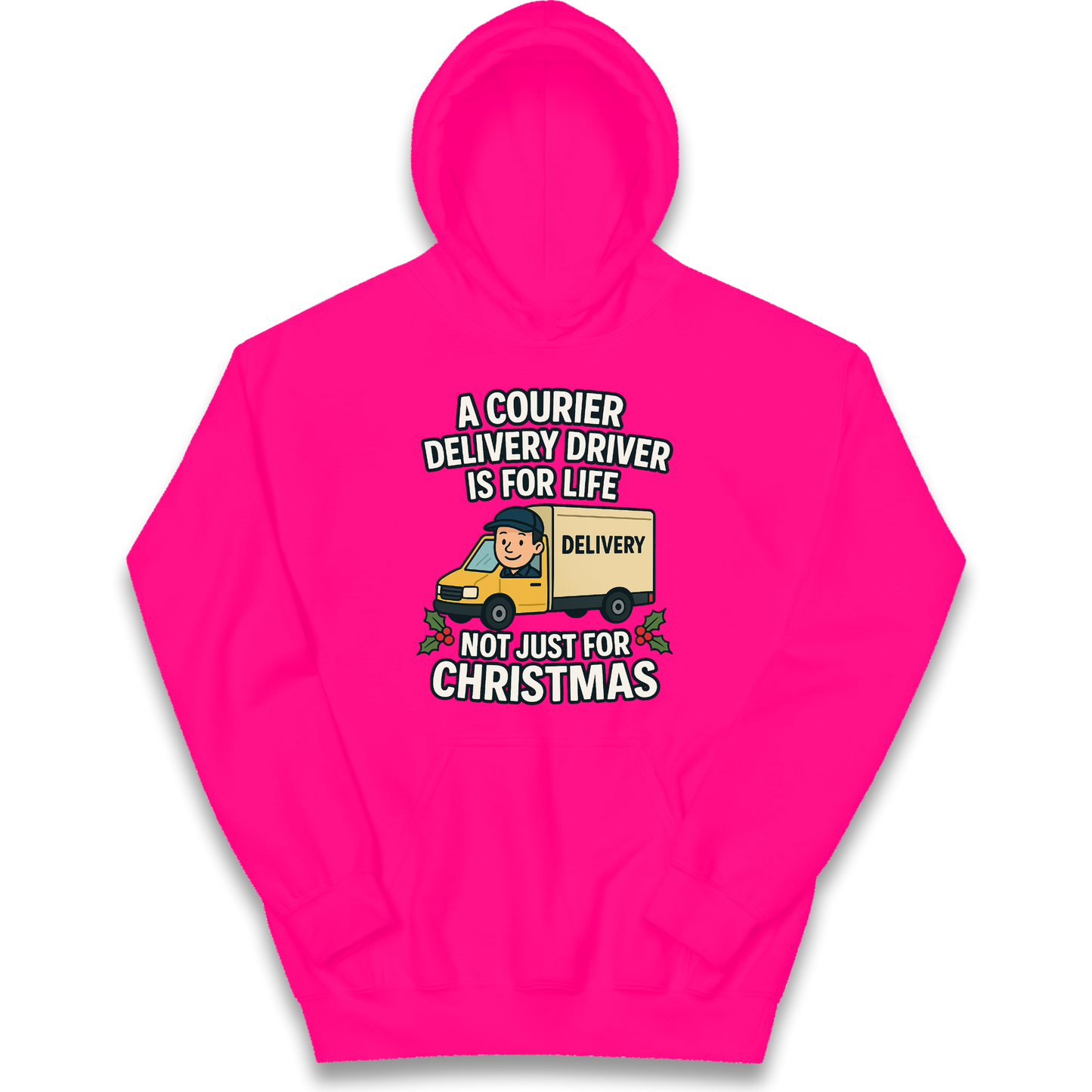 Courier Delivery Driver Christmas Kids Hoodie