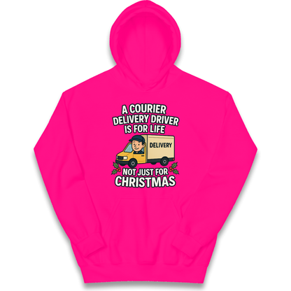 Courier Delivery Driver Christmas Kids Hoodie
